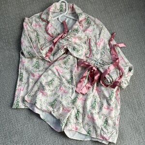 Silky pajama shortie set